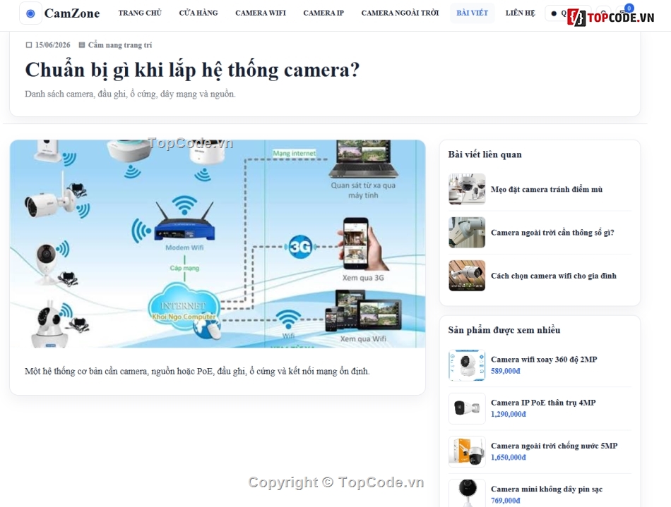 bán website,web bán camera,website camera